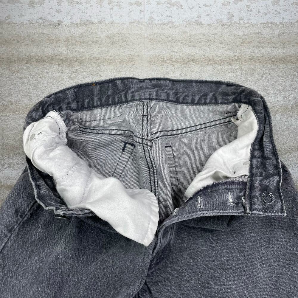 Vintage 80s Levis Jeans 501 28x30 Straight Fit Black Wash Made in USA Button Fly - Picture 5 of 6